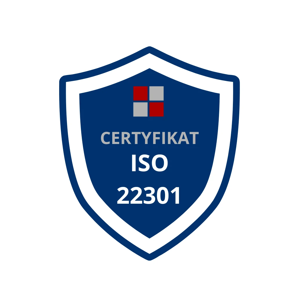 Certyfikat ISO 22301 Certyfikat ISO 22301