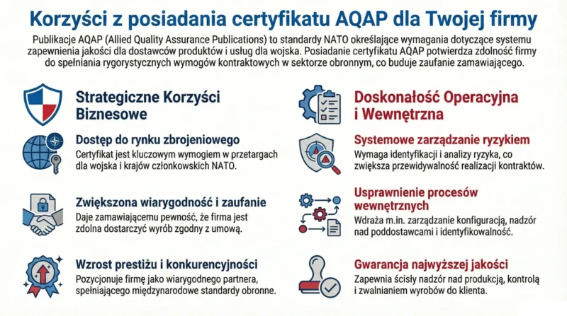 Korzyści z posiadania certyfikatu AQAP